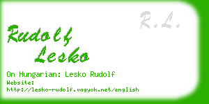 rudolf lesko business card